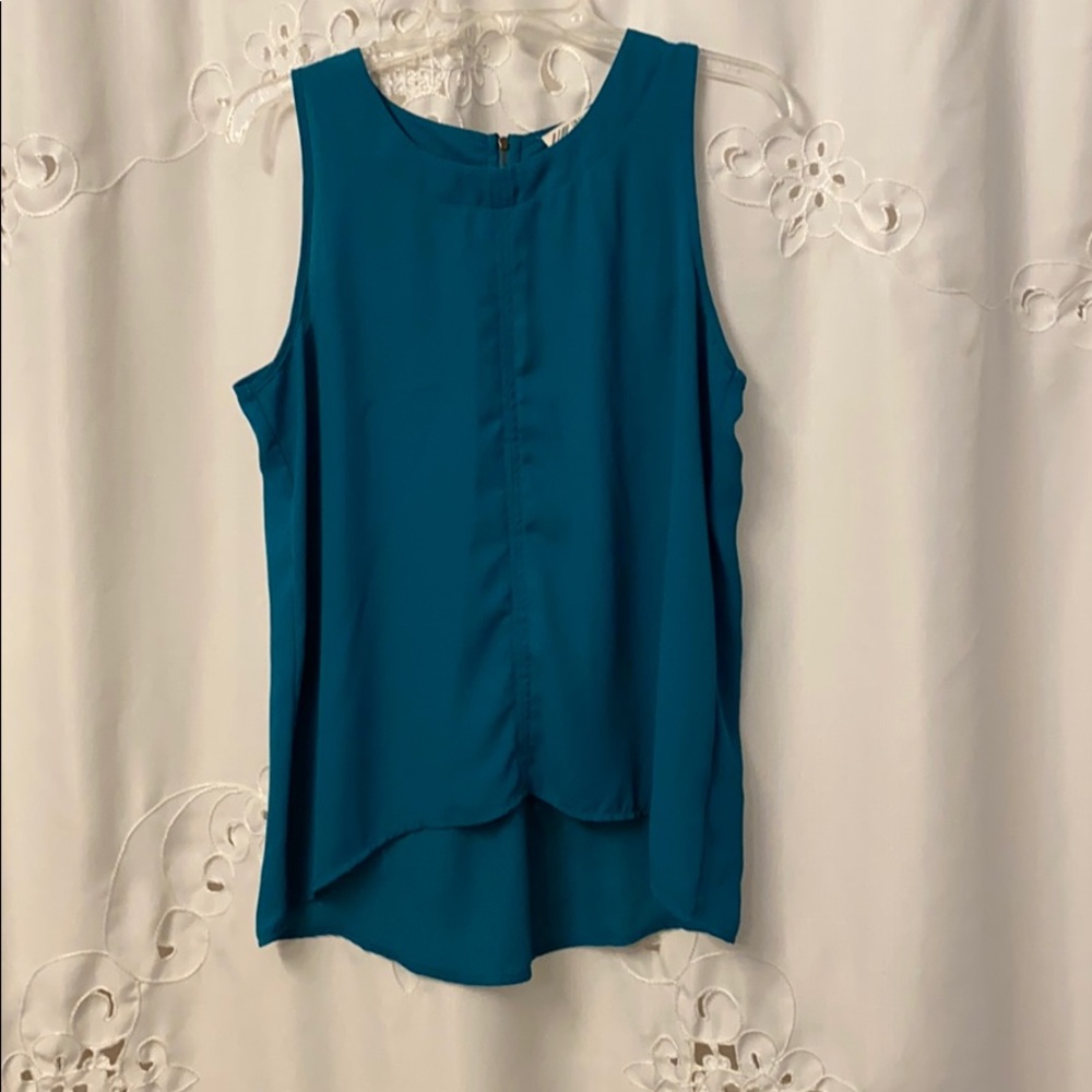 Beautiful teal pink rose ladies blouse